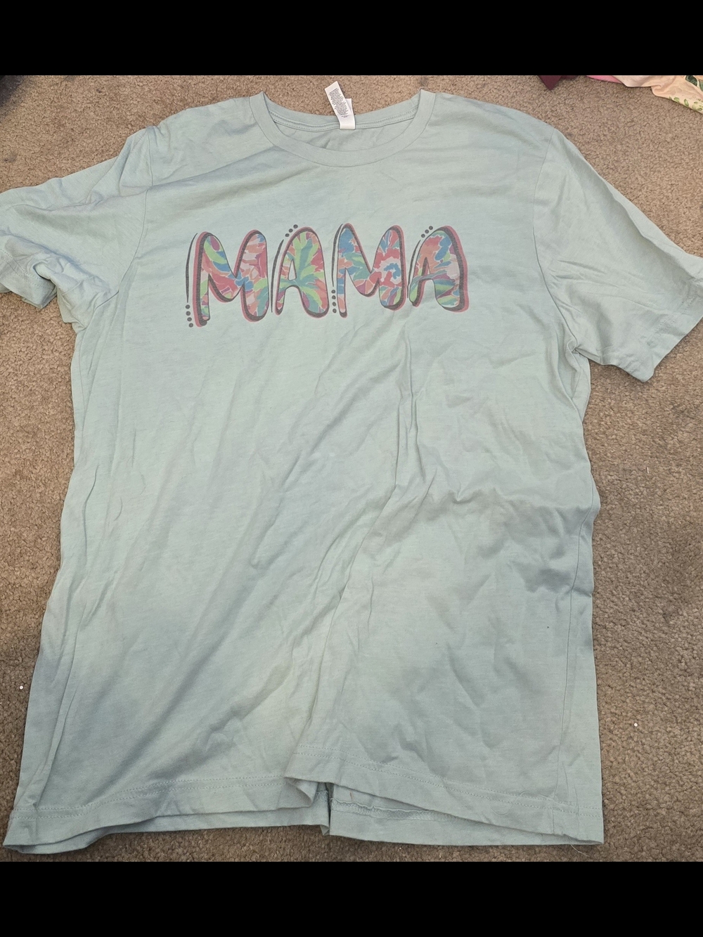 Mama Graphic Tee - Light Mint Kids Top